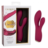 Uncorked Cabernet Dual Massager in Deep Wine Red with 10 Speeds and USB Rechargeable Silicone Vibrator VIBRATORS-RABBIT
